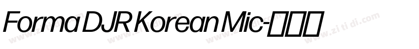 Forma DJR Korean Mic字体转换 Forma DJR Korean Mic字体转换